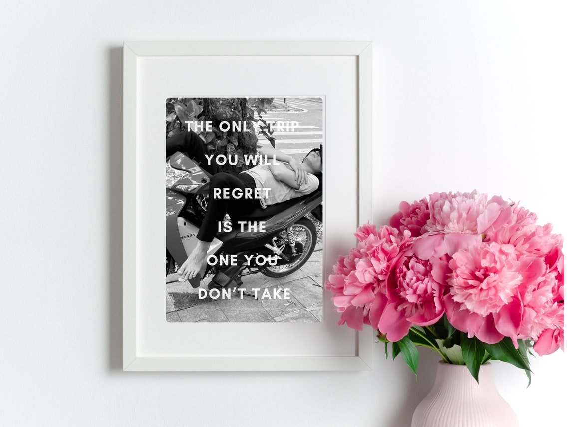 Inspirational Travel Quote Print Hanoi Vietnam Photo Gift For Wanderers Wall Art Quote Wanderlust Art Traveling Quote Global Adventure - Image 3
