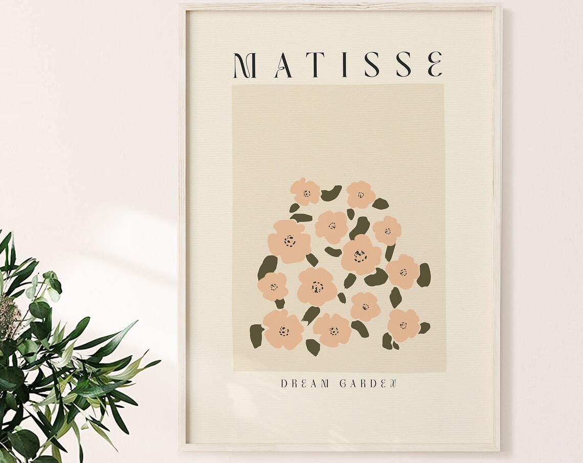 Matisse Dream Garden Blush Pink Floral Exhibition Art Poster