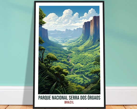 Serra dos Orgaos National Park Brazil Green Valley Cliffs Poster