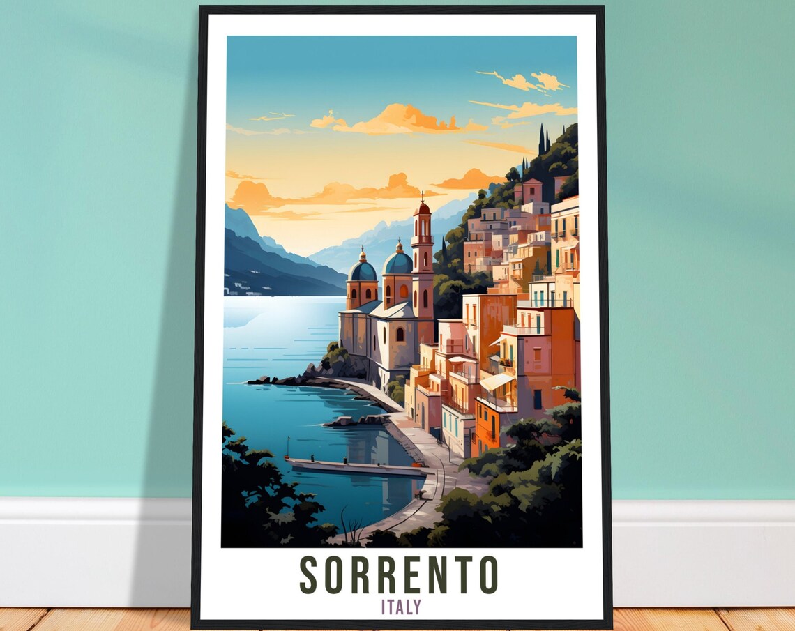 Sorrento Travel Poster, Italian Place Print