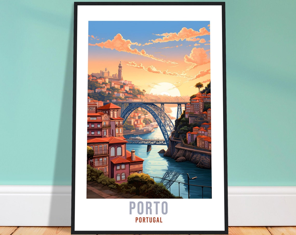 Porto Travel Print Wall Art Porto Wall Hanging Portugal Gift Porto Holiday Print Art Print Porto Travel Gift Travel Poster Porto City Art