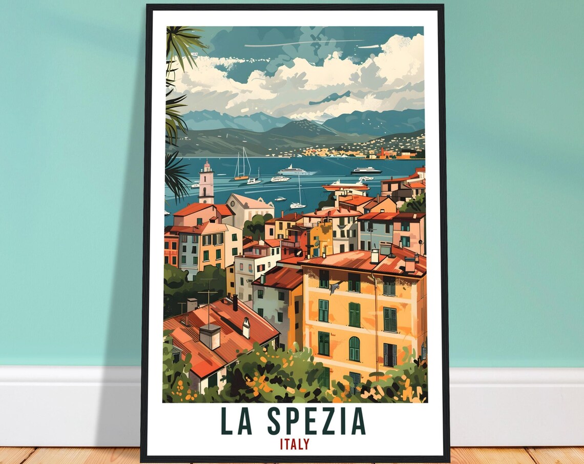 La Spezia Travel Print Italy Wall Art Wall Hanging Home Living Dcor La Spezia Gift Art Lovers Gift Italy Artwork Gift Italian Travel Poster