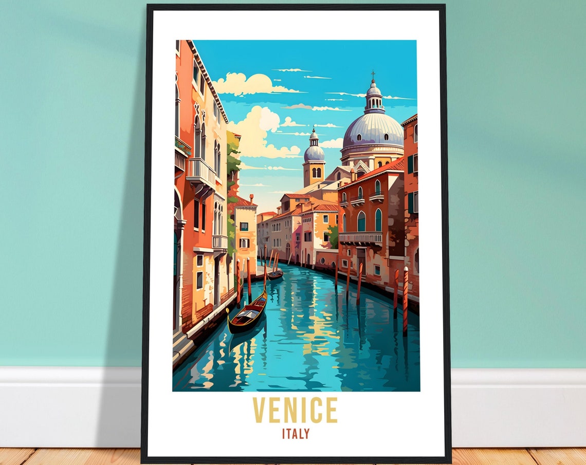 Venice Travel Print Wall Art Venice Wall Hanging Italy Gift Venice Holiday Print Art Print Venice Travel Gift Travel Poster Venice City Art