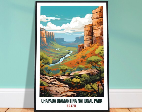 Chapada Diamantina National Park Brazil Table Mountains Canyon Poster