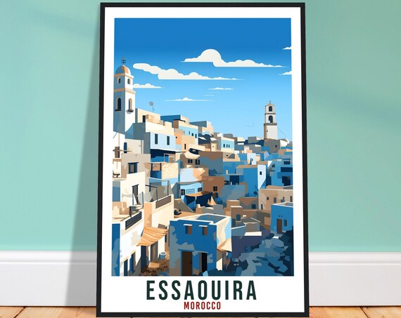 Essaouira Morocco Travel Print Wall Art Wall Hanging Home Dcor Essaouira Gift Art Lovers Morocco Artwork Gift Print African Landmark Poster