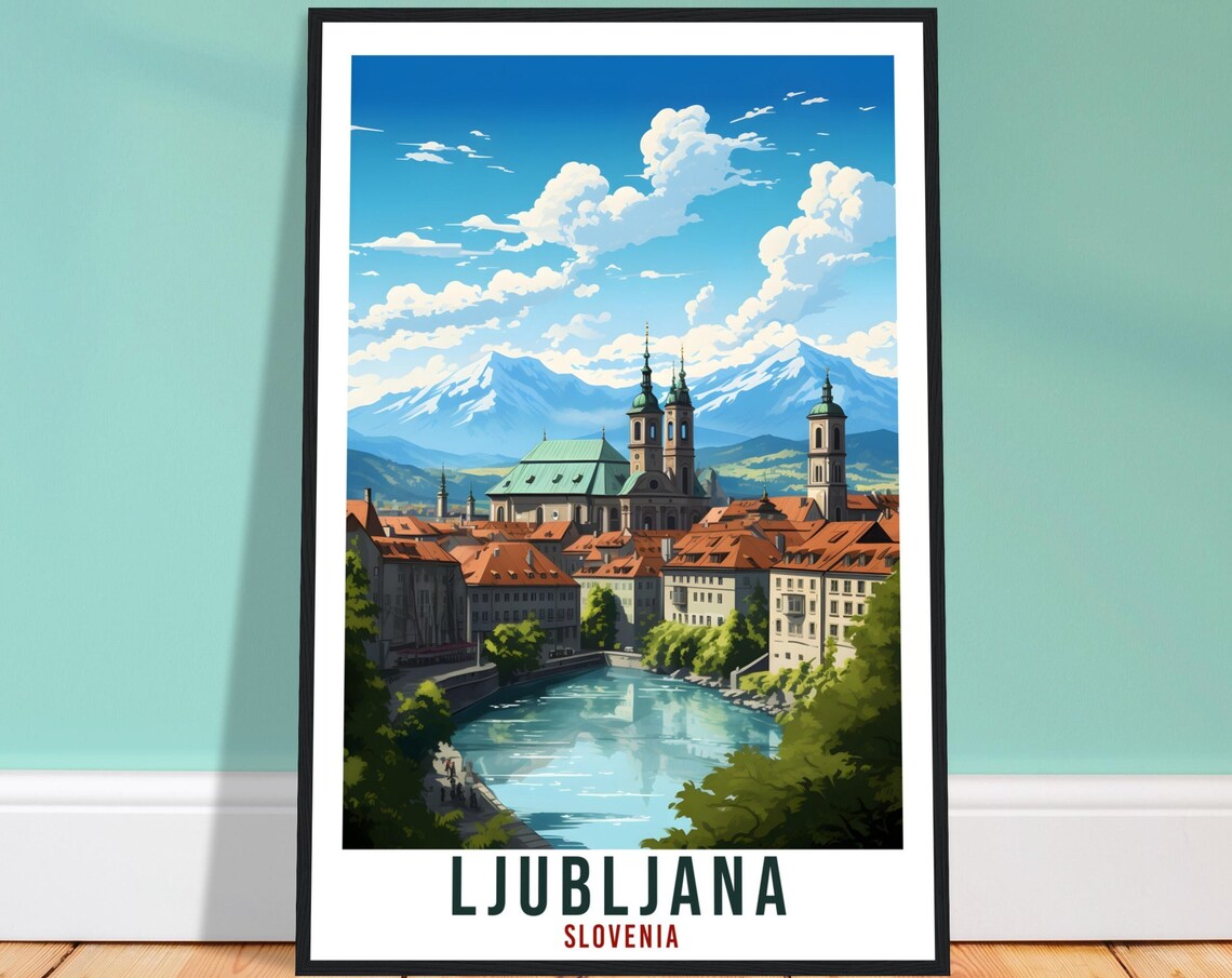 Ljubljana Travel Print Wall Art Slovenia Wall Hanging Home Dcor Ljubljana Gift Art Lovers Slovenia Artwork Gift Print Ljubljana Poster