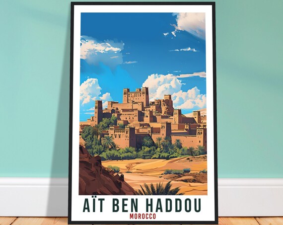 Ait Ben Haddou Morocco Travel Print Wall Art Wall Hanging Home Dcor Ait Ben Haddou Gift Art Lovers Morocco Artwork Gift Print Africa Poster