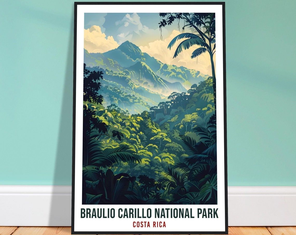 Braulio Carillo National Park Costa Rica Travel Print Wall Art Wall Hanging Dcor Braulio Carillo Artwork Travel Art Costarica Travel Poster