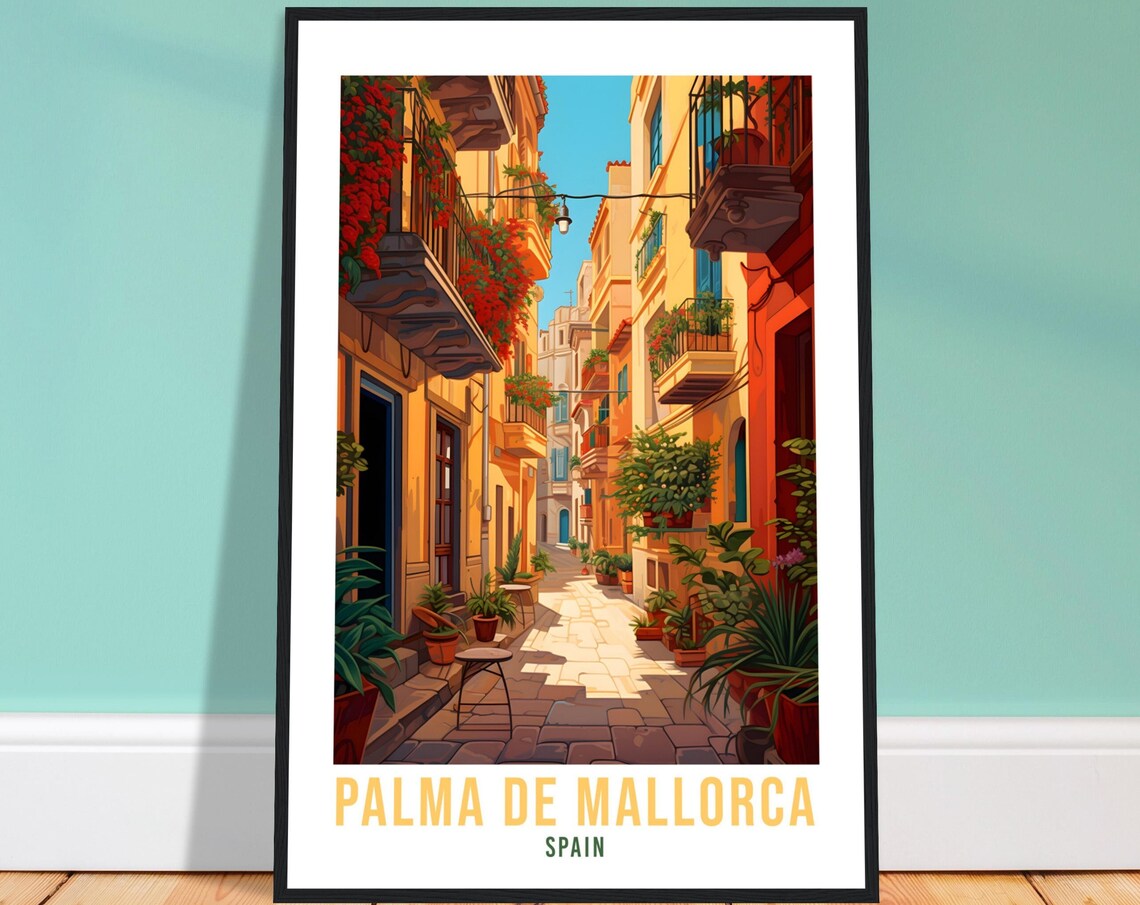 Palma De Mallorca Travel Poster, Spain City Print