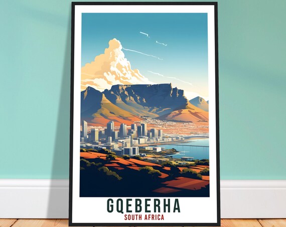 Gqeberha South Africa Travel Print Wall Art Hanging Home Dcor Gqeberha Gift Art Lovers Artwork Gift Print South African Landmark Poster