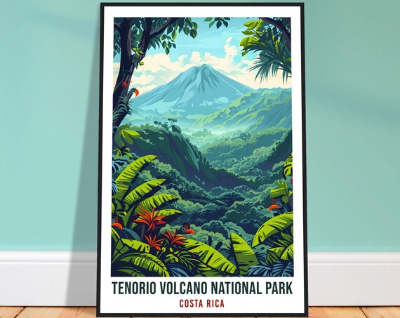 Tenorio Volcano National Park Costa Rica Jungle Travel Poster
