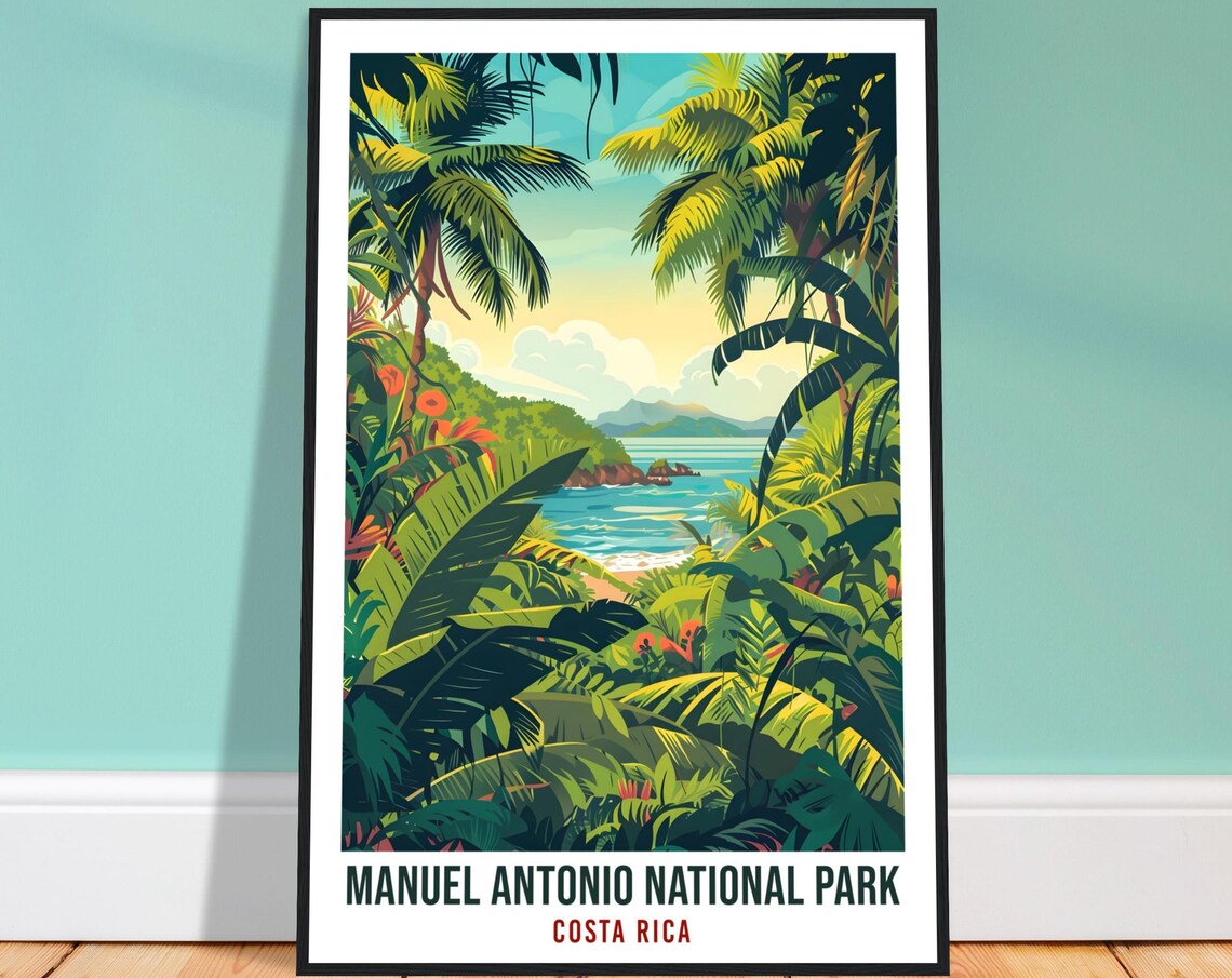 Manuel Antonio National Park Costa Rica Travel Poster