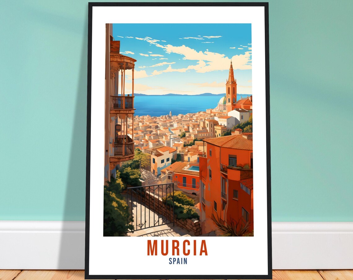 Murcia Vintage Travel Poster, Spain Wall Art