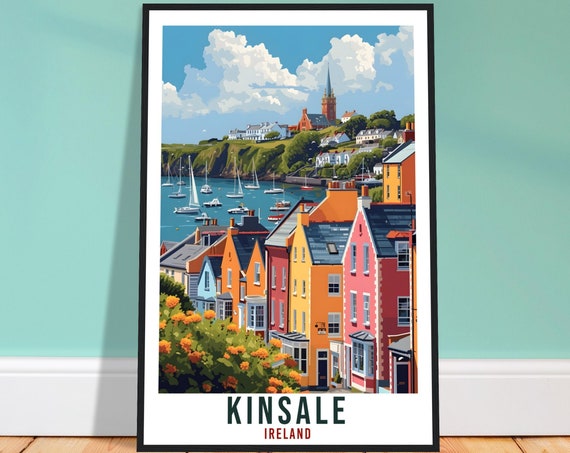 Kinsale Travel Poster, Ireland Home Decoration