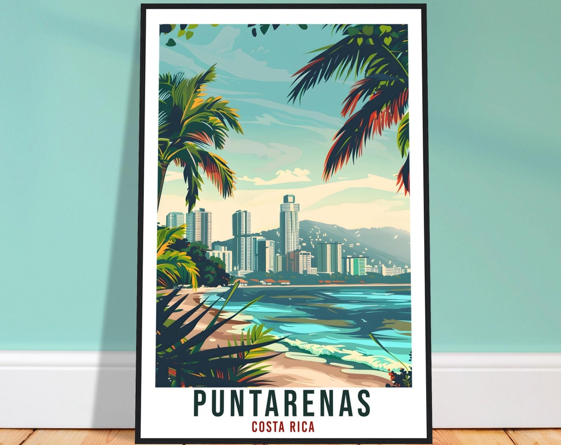 Puntarenas Costa Rica Travel Print Wall Art Wall Hanging Home Dcor Puntarenas Beach Gift Artwork Travel Art Costa Rica City Travel Poster