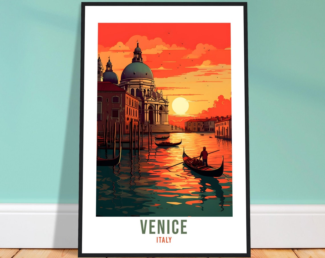 Venice Travel Print Wall Art Venice Wall Hanging Italy Gift Venice Holiday Print Art Print Venice Travel Gift Travel Poster Venice City Art