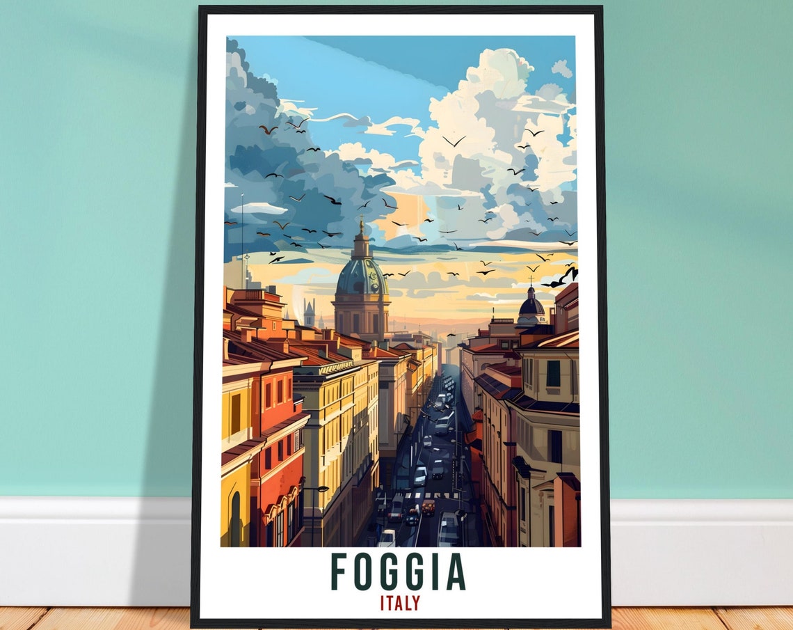Foggia Travel Print Italy Wall Art Wall Hanging Home Living Dcor Foggia Gift Art Lovers Gift Italy Artwork Gift Italian Travel Poster