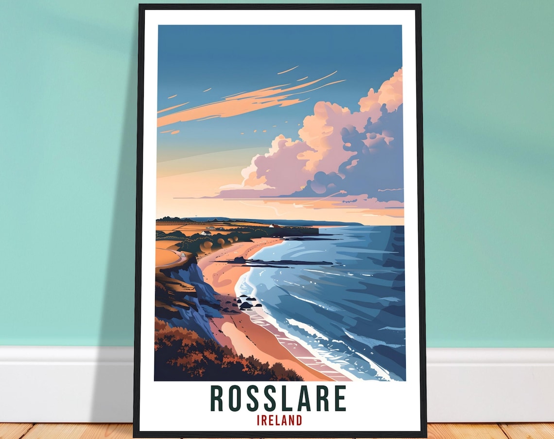 Rosslare Travel Poster, Ireland Wall Art