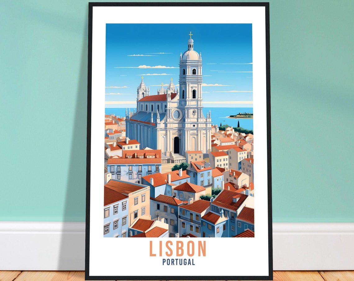 Lisbon Travel Print Wall Art Lisbon Wall Hanging Portugal Gift Lisbon Wall Art Print Art Print Lisbon Travel Gift Travel Poster Lisbon City