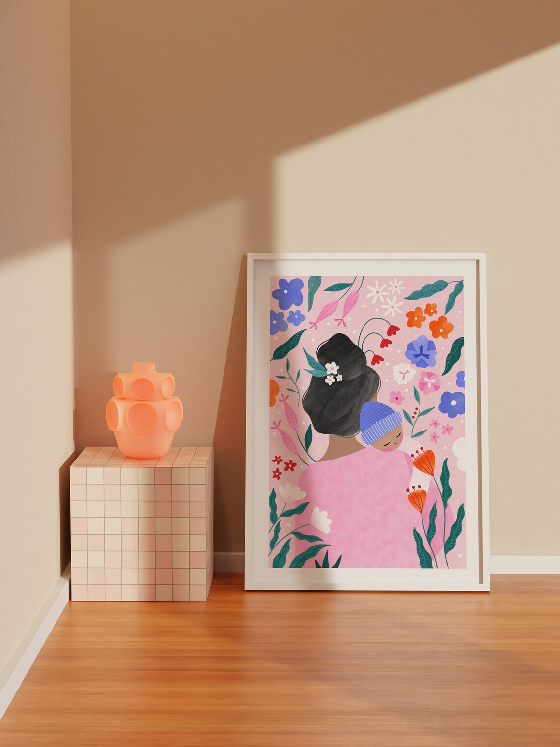Plant Mum Motherhood Art Print, Nursery Wall Decor - Image 4