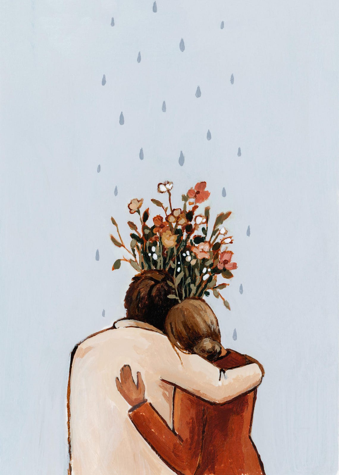 Growing Together Marriage Artwork Self Love Art Self Love Print Mental Health Art Mental Health Print Marriage Painting - Image 2