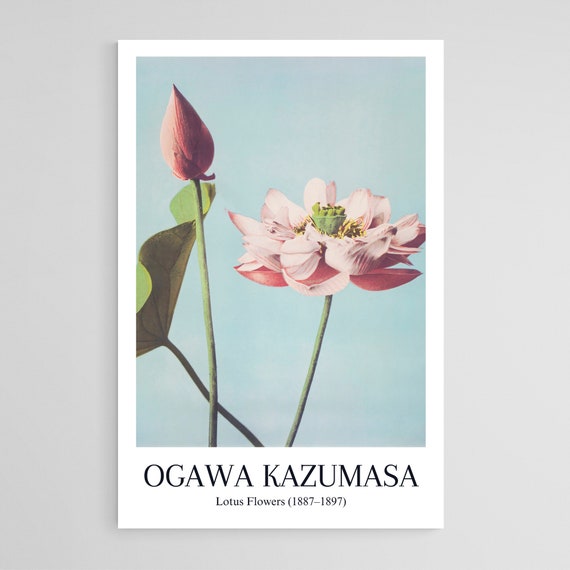 Kazumasa Museum Poster Lotus Flowers Art Artwork Gift Poster Print Wall Art Home Dcor Printable Wall Art