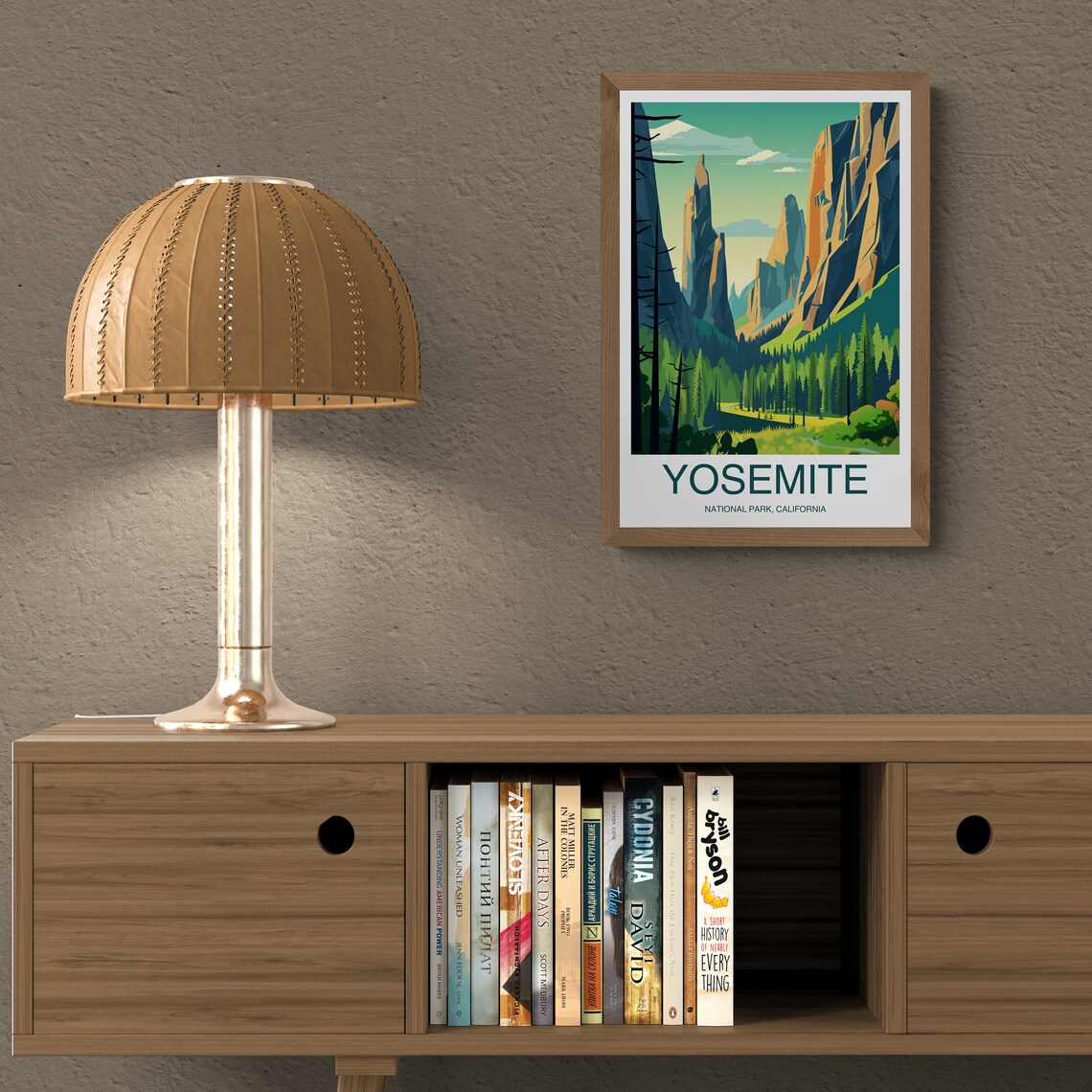 Yosemite National Park California Cliff Valley Travel Poster - Image 2