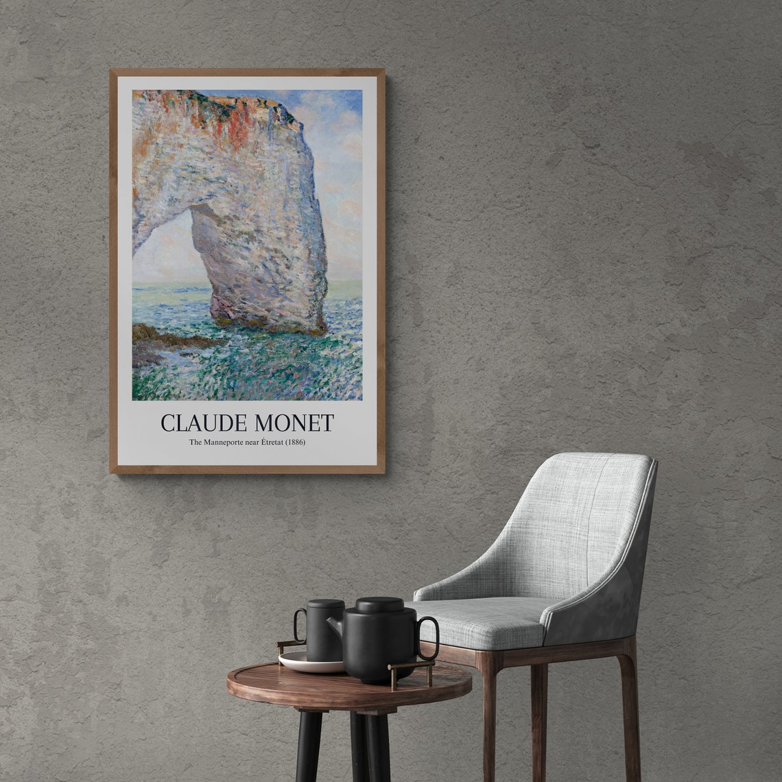 Claude Monet Rocky Manneporte near Etretat 1886 Seascape Poster - Image 2