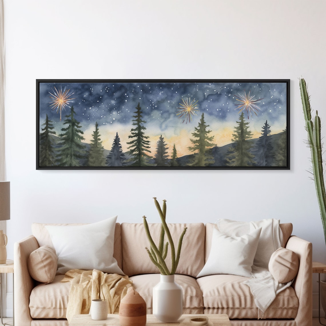 Van Gogh-Inspired Abstract Forest Watercolor Art Print - Image 5