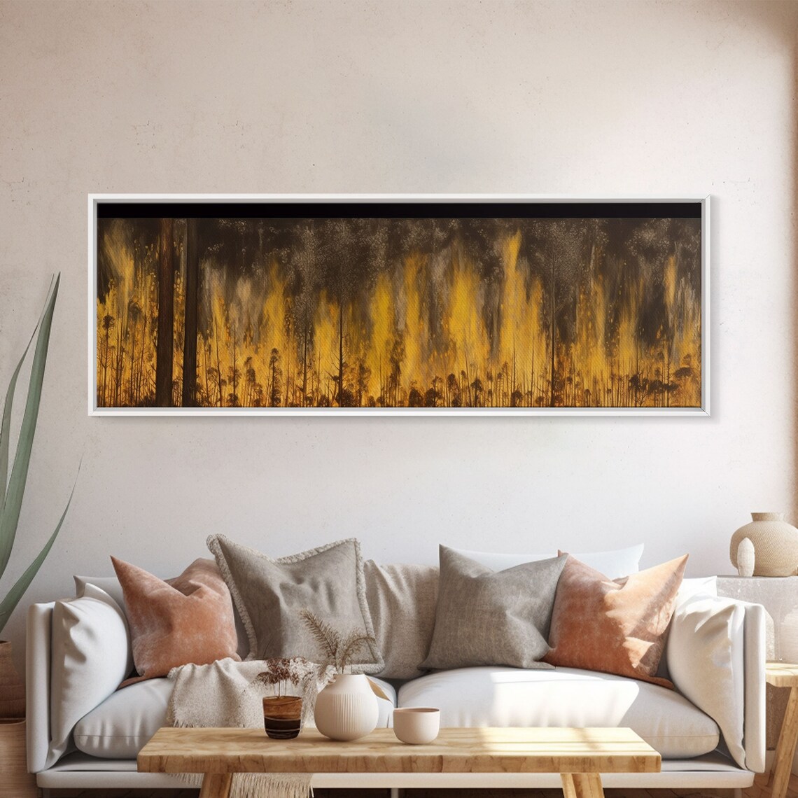 Forest On Fire, Panoramic Wall Art Print - Image 4