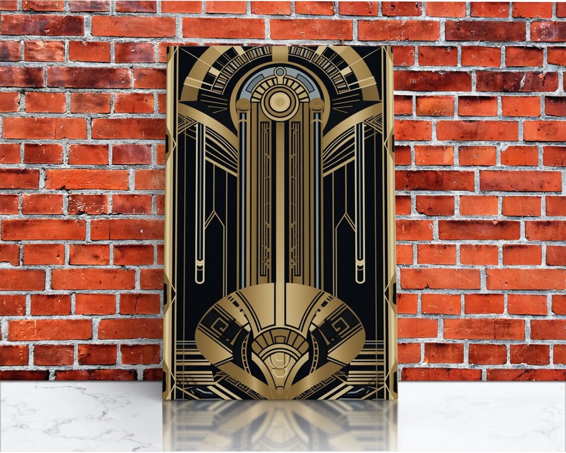 Art Deco Pattern Art Print, Abstract Lines Design - Image 3