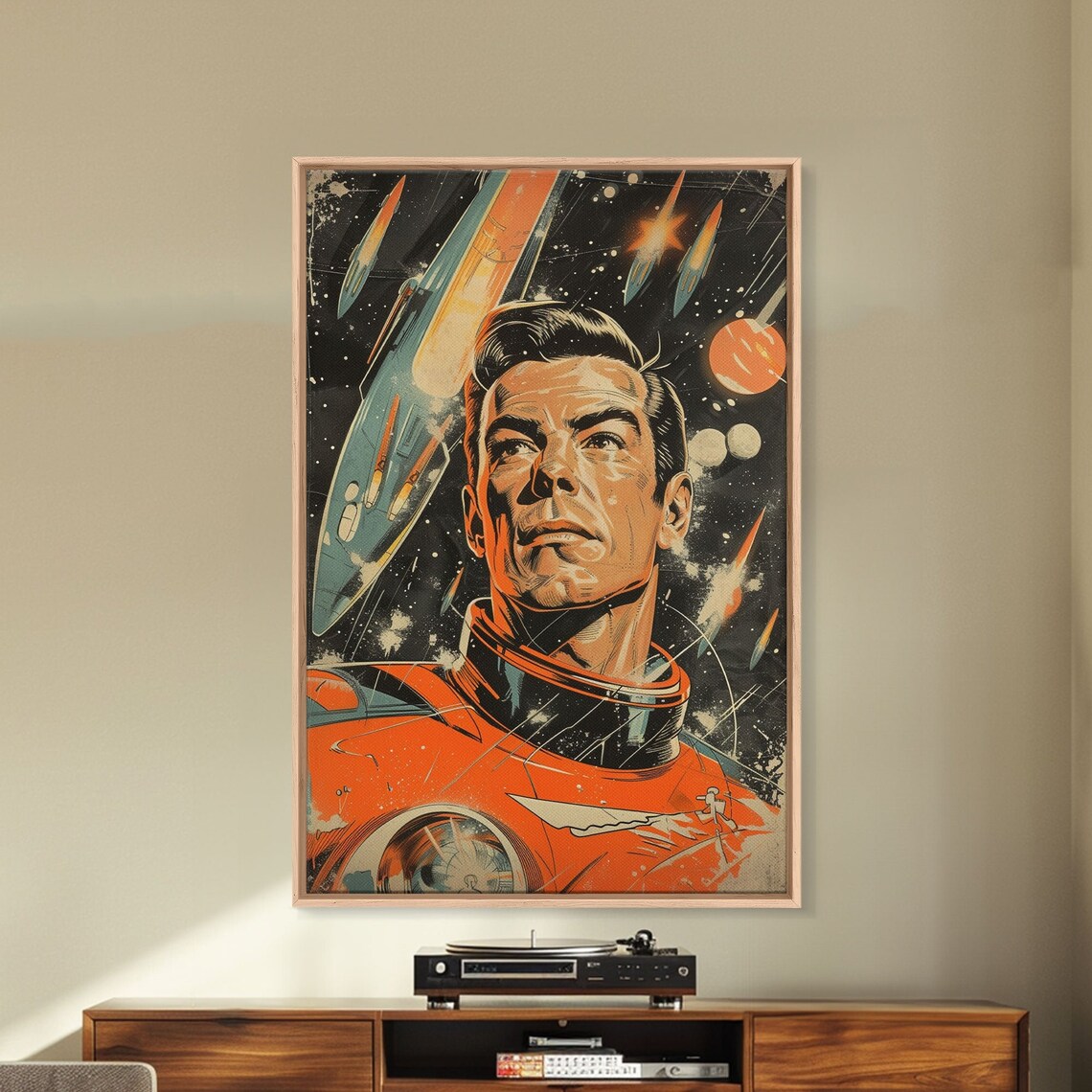 Astronaut Comic Book Pop Art, Retro Futuristic Space Art - Image 4