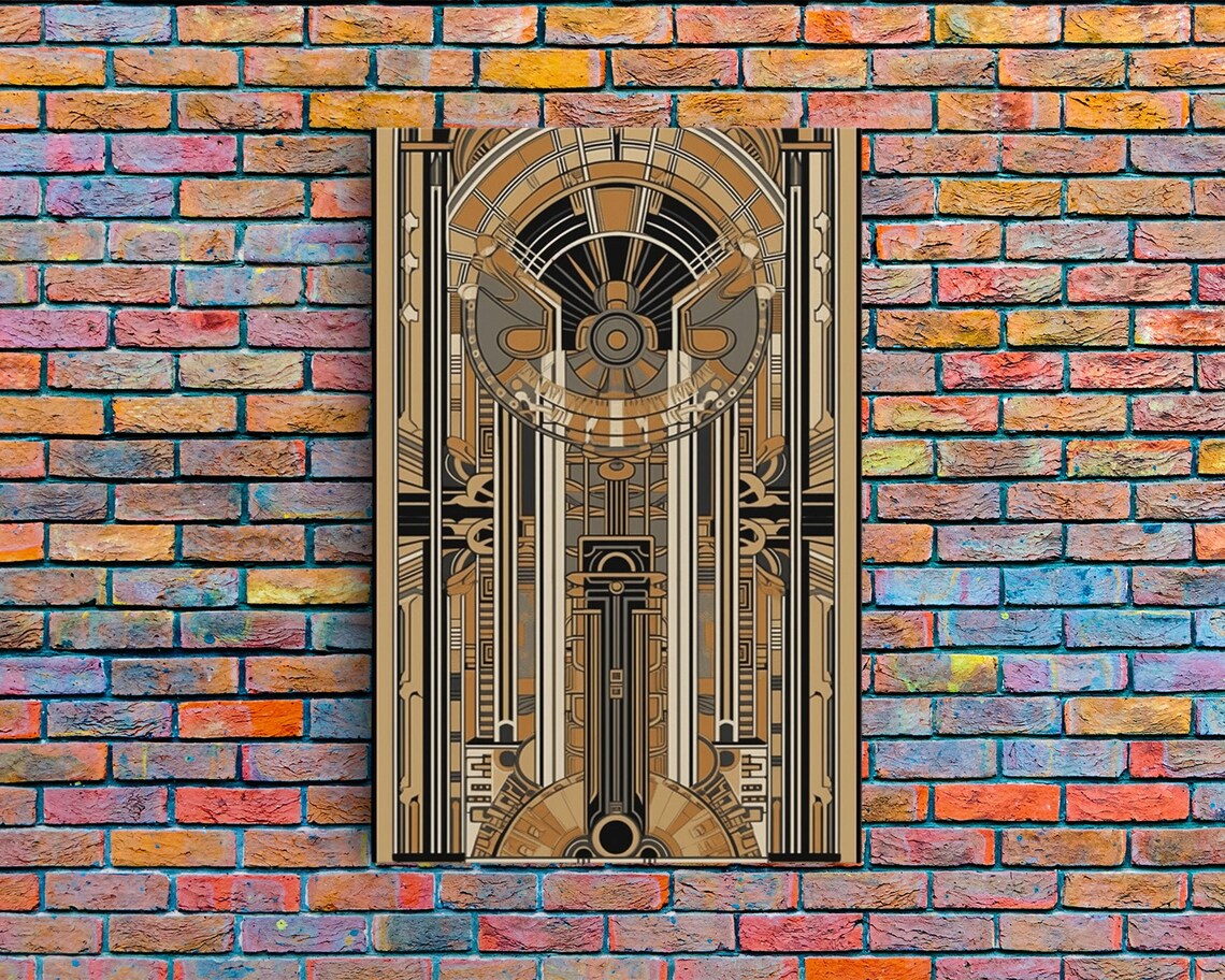 Midcentury Modern Art Deco Geometric Art Print