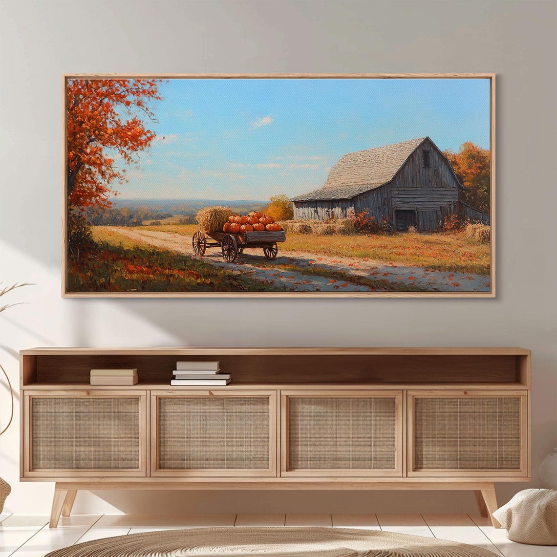 Rustic Barn Pumpkins Autumn Harvest Country Fall Farmhouse Poster - Image 4