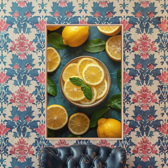 Photography Print Of Lemons Printed And Framed On Lemonade Art Print Contemporary Inspired Wall Art Kitchen Art Lemon Poster