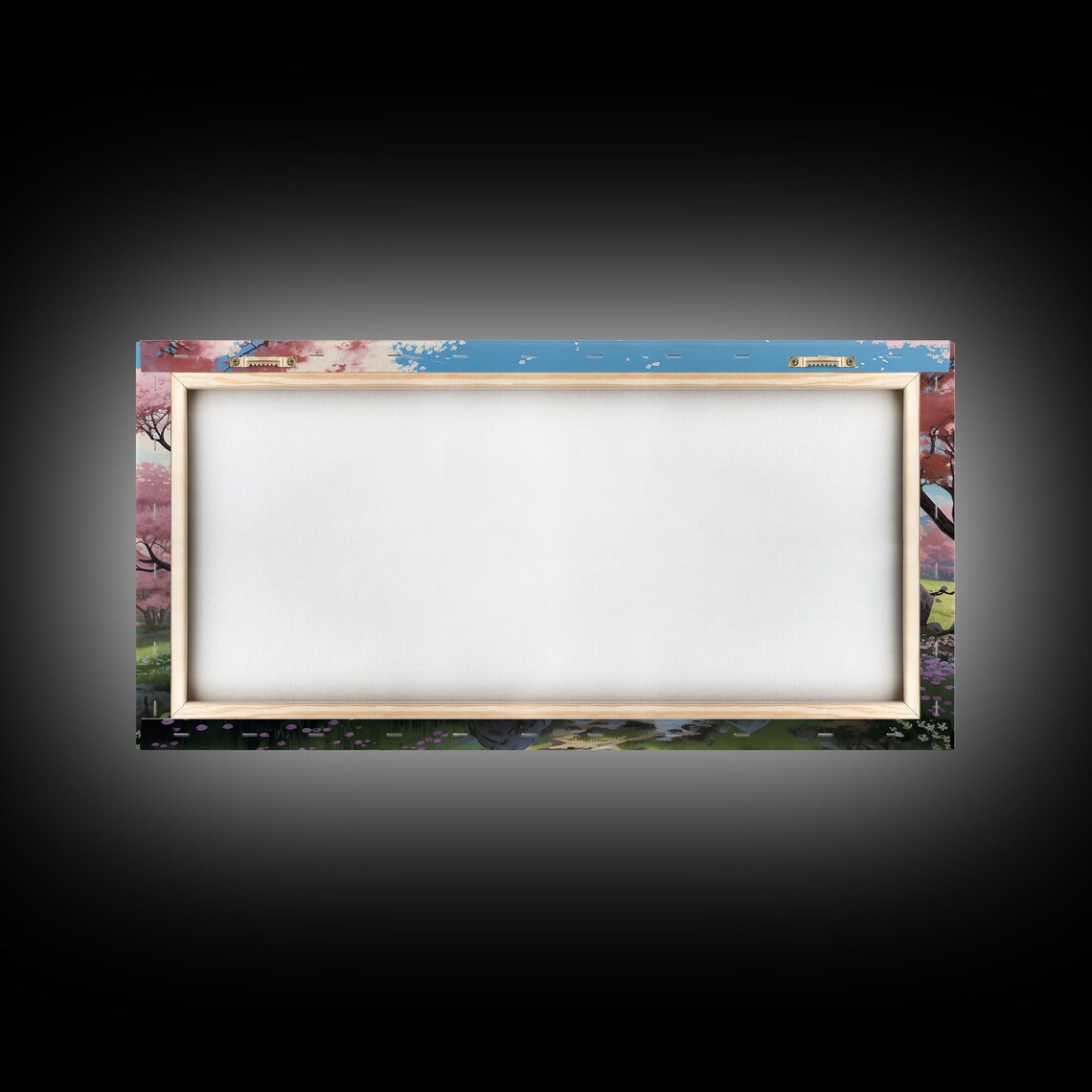Cherry Blossom Mountains, Spring Panoramic Art Print - Image 2