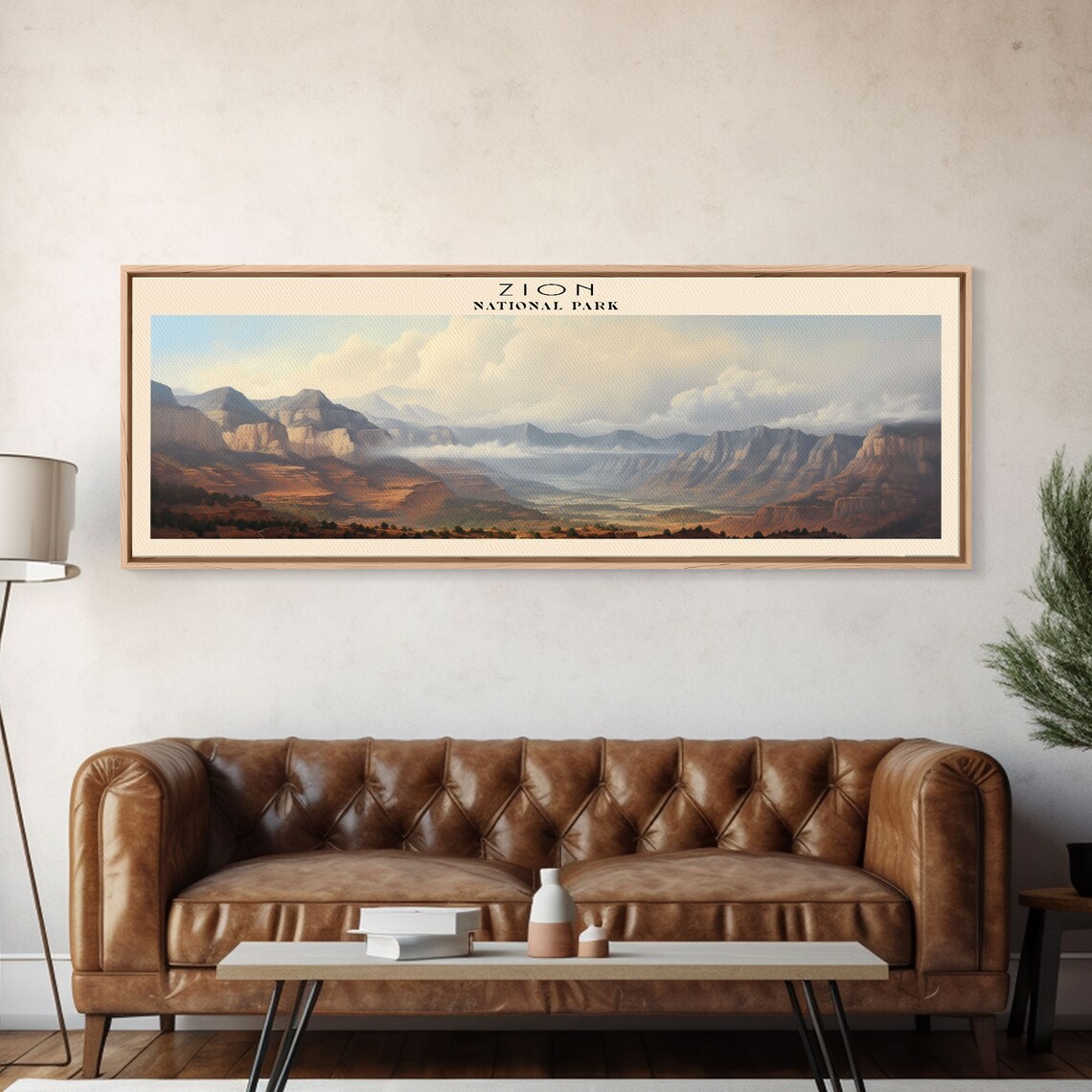 Zion National Park Minimalist Watercolor Travel Print