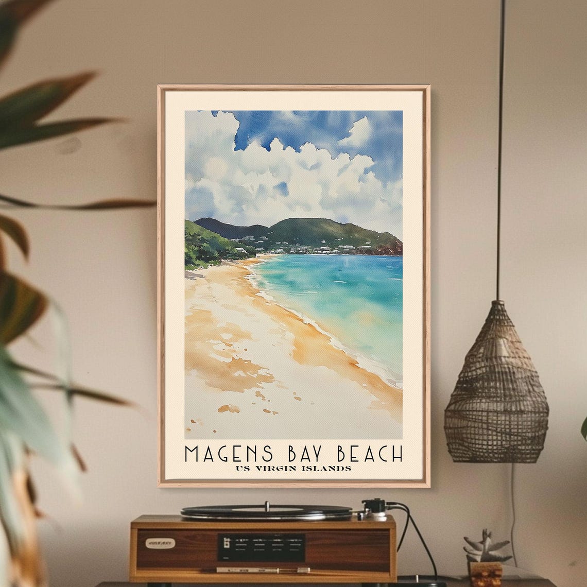Magens Bay Beach US Virgin Islands Crescent Bay Turquoise Sea Poster