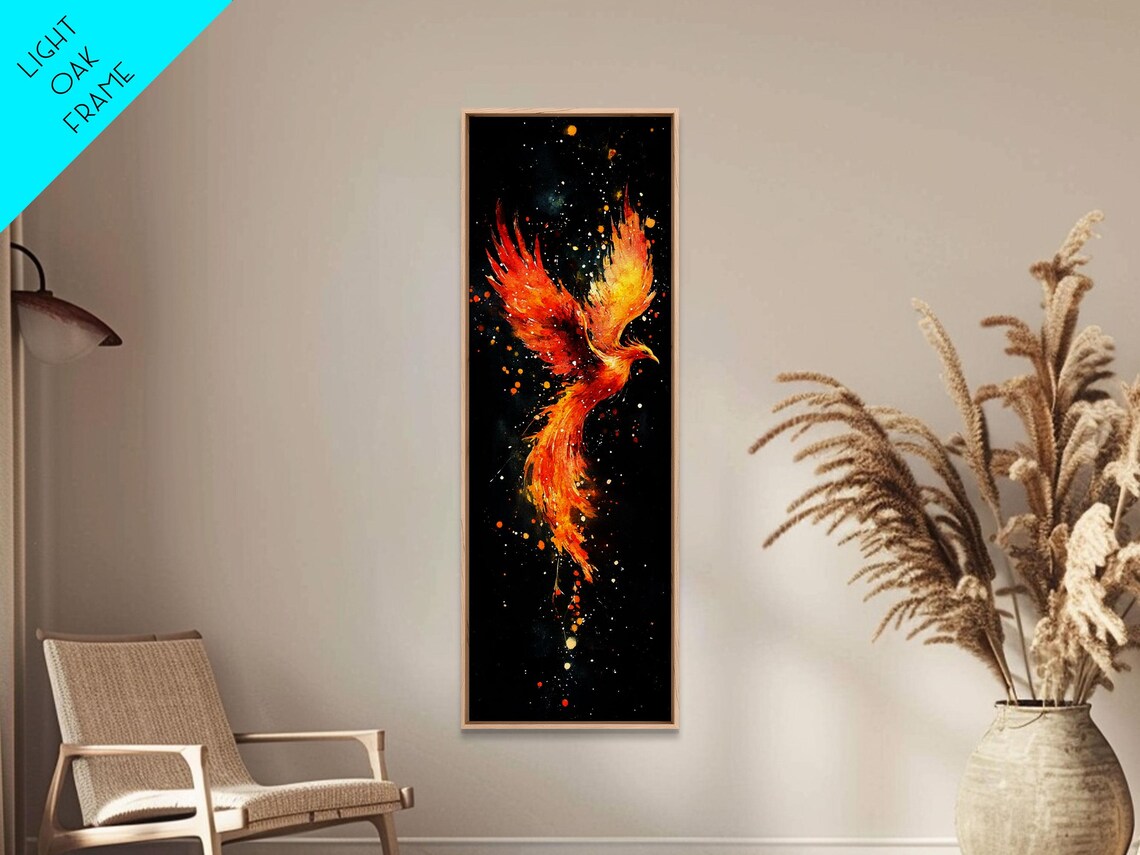 Radiant Phoenix In Flight Art Print, Spiritual Decor - Image 4