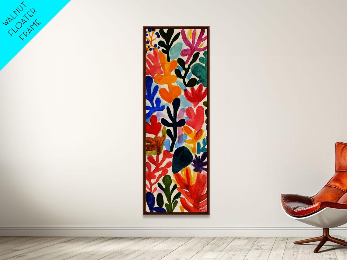 Matisse Inspired Botanical Abstract Coral Seaweed Art Poster - Image 2