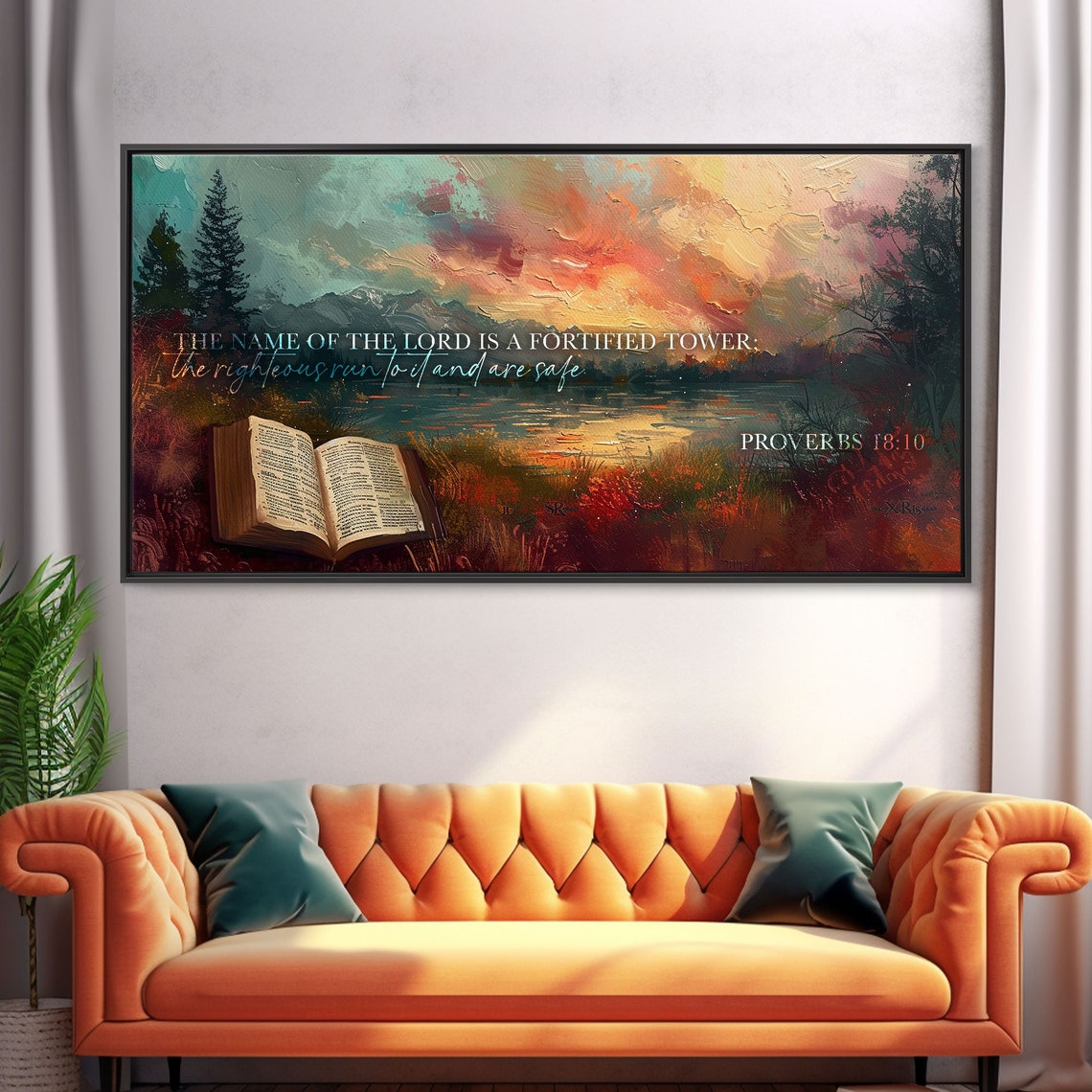 Proverbs 1810 Scripture Wall Art Bible Verse Print Christian Wall Art Christian Decor Bible Quote Art Scripture Prints - Image 4