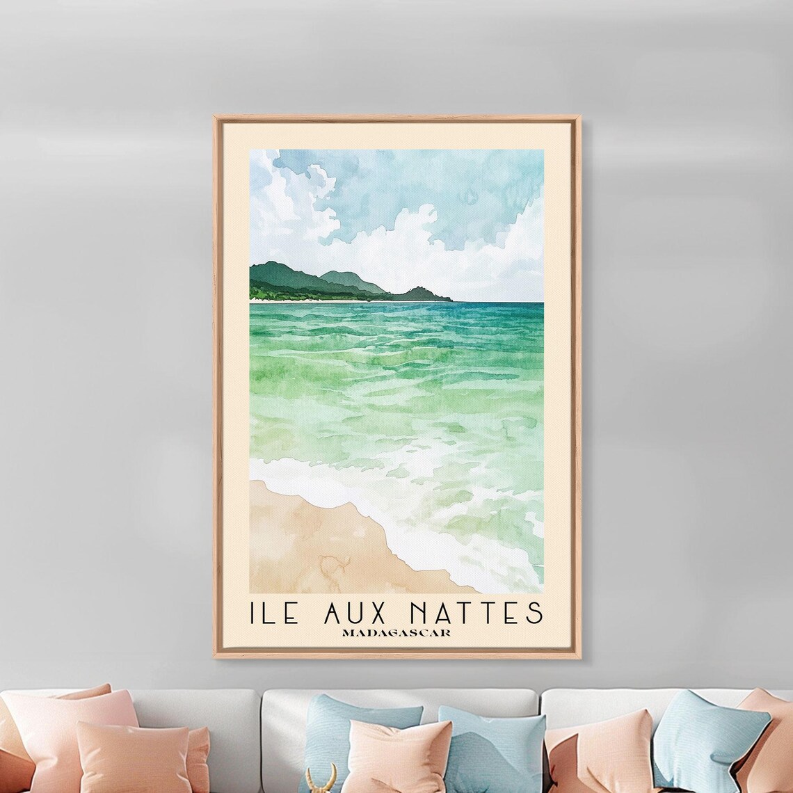 Ile Aux Nattes Madagascar Watercolor Art Print - Image 3