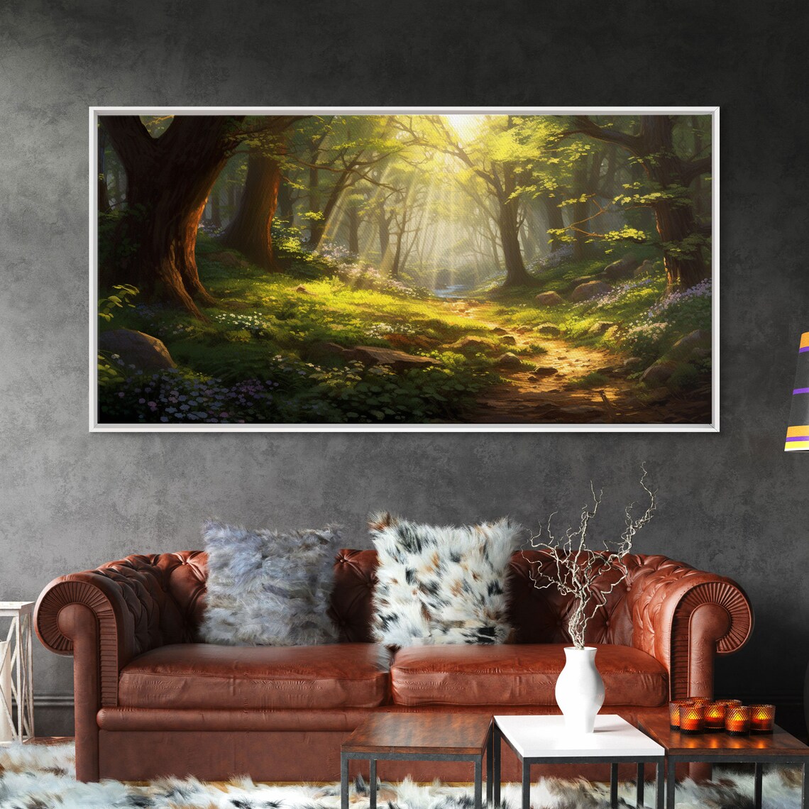 Enchanted Forest Trees Landscape Wall Art Print
