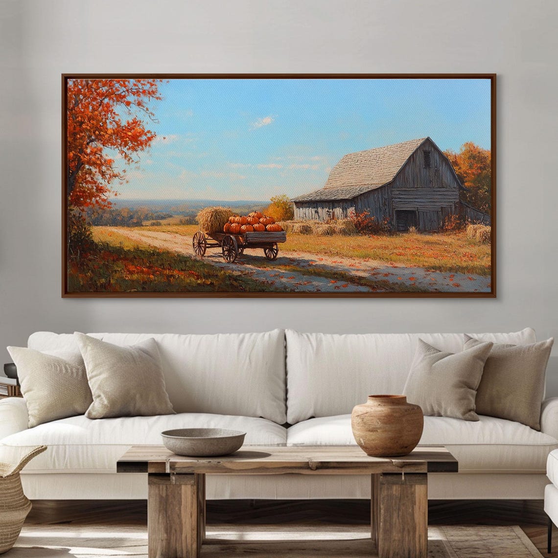 Rustic Barn Pumpkins Autumn Harvest Country Fall Farmhouse Poster - Image 6
