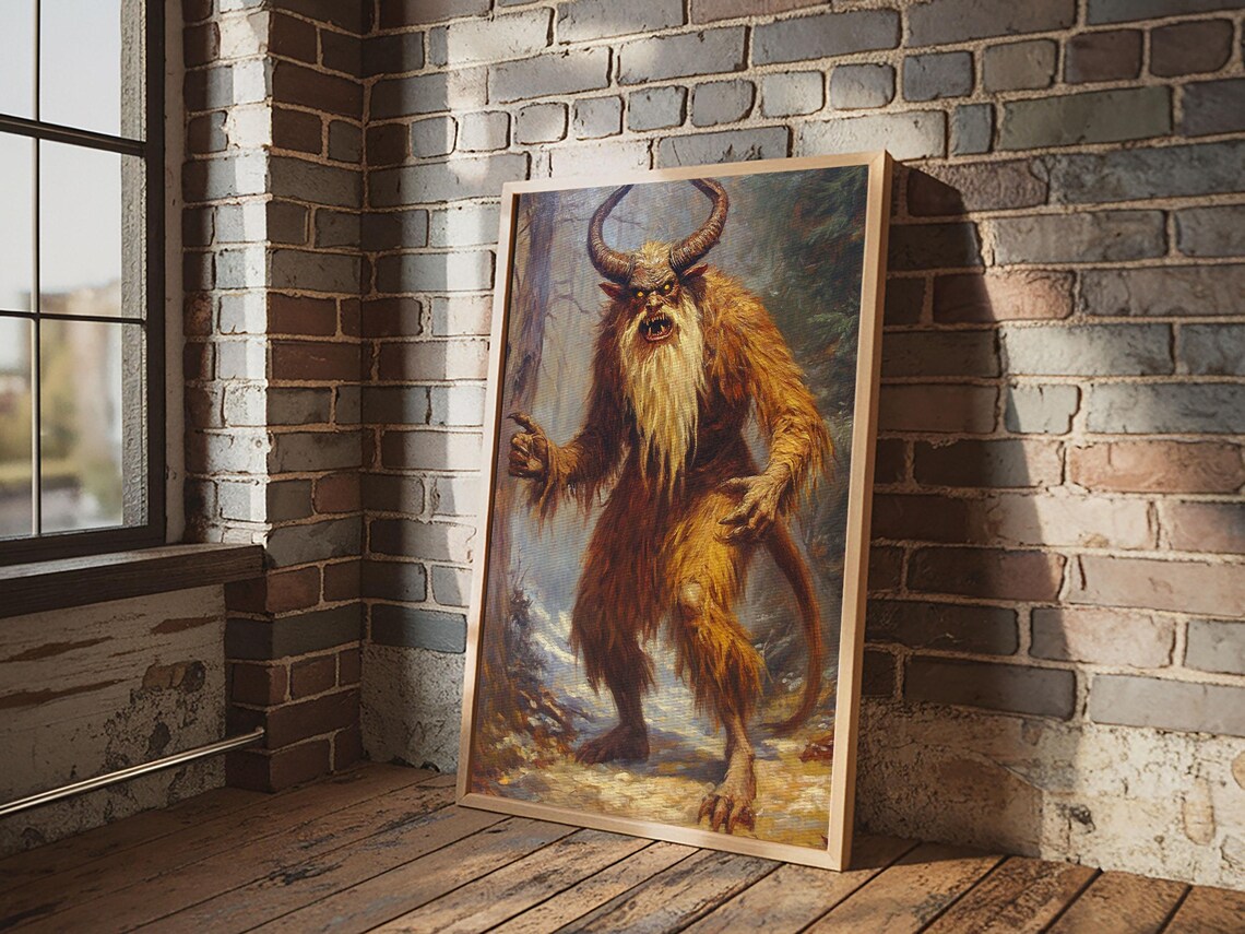 Wendigo Horned Forest Beast Dark Macabre Gothic Cryptid Creature Art Poster - Image 5