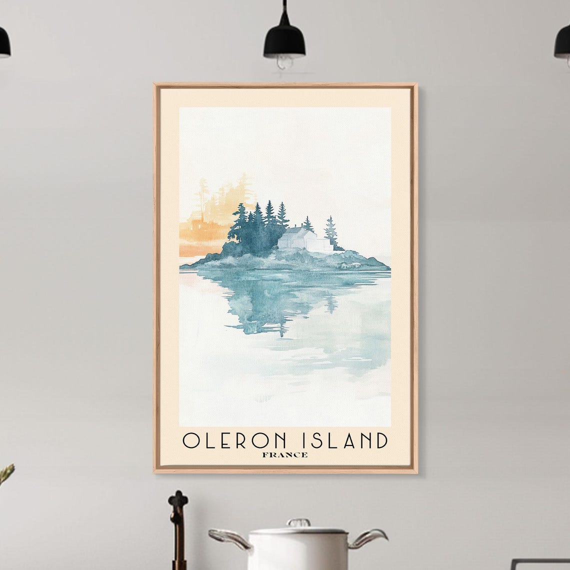 Oleron Island France Watercolor Print Vacation Gift France Wall Art Vacation Wall Art Vacatation Beach Decor Beach Or Lakehouse Art - Image 6