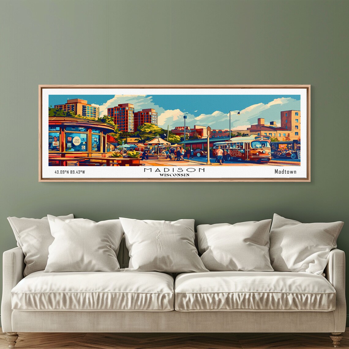 Madison Wisconsin Mid-Century Modern Travel Poster - Image 2