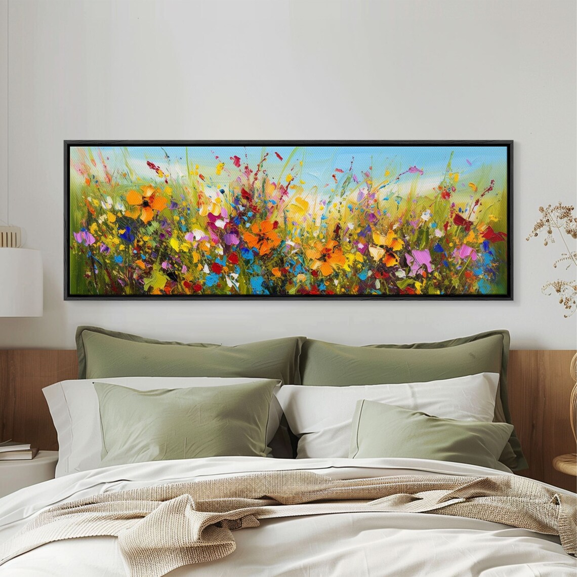 Panoramic Wild Flower Mural, Minimalist Art Print - Image 4