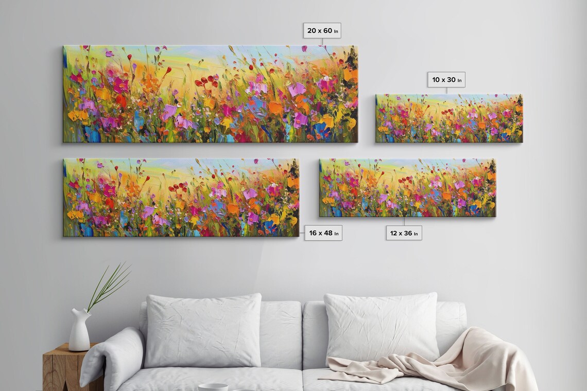 Boho Flower Painting, Modern Botanical Art Print - Image 3