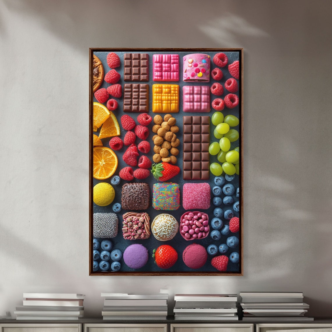Colorful Candy Chocolate and Fruit Photography Print Kitchen Wall Art - Image 5